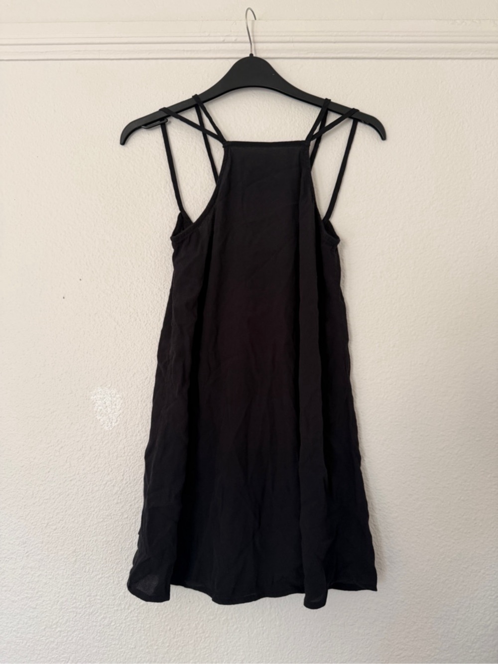 Urban Outfitters Staring at stars little Black high neck Mini Dress S